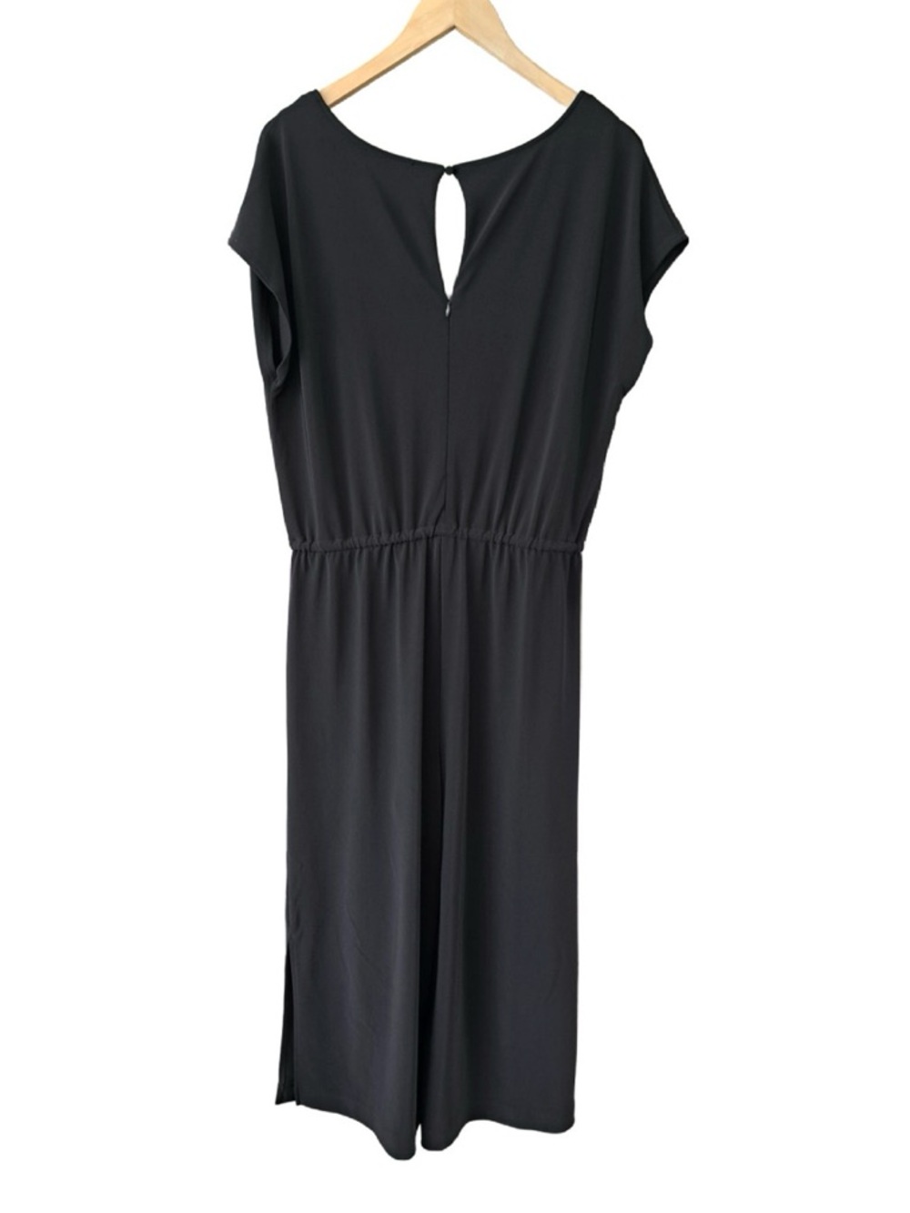 Boston Proper Black V-Neck Travel Jumpsuit - Picture 3 of 14